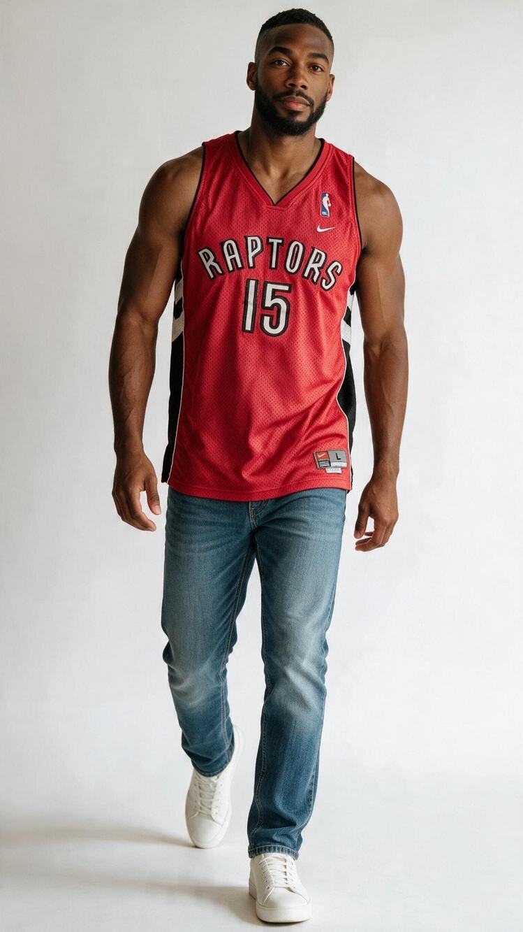Vintage Vince Carter Toronto Raptors Nike Team Jersey Size Large +2 Length NBA